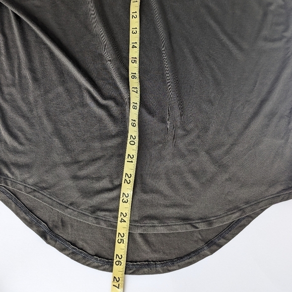 Express Relax Fit Oversized Tee Ruched Shoulders Sleeveless Avocado Green- sz XS - Picture 5 of 8